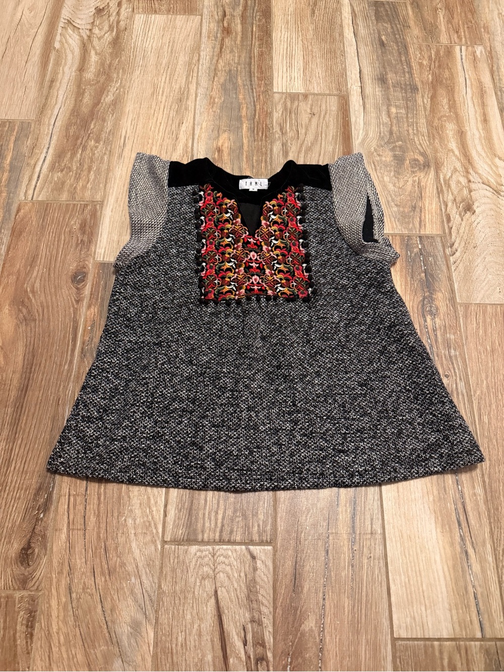 THML Embroidered Pom Pom Top